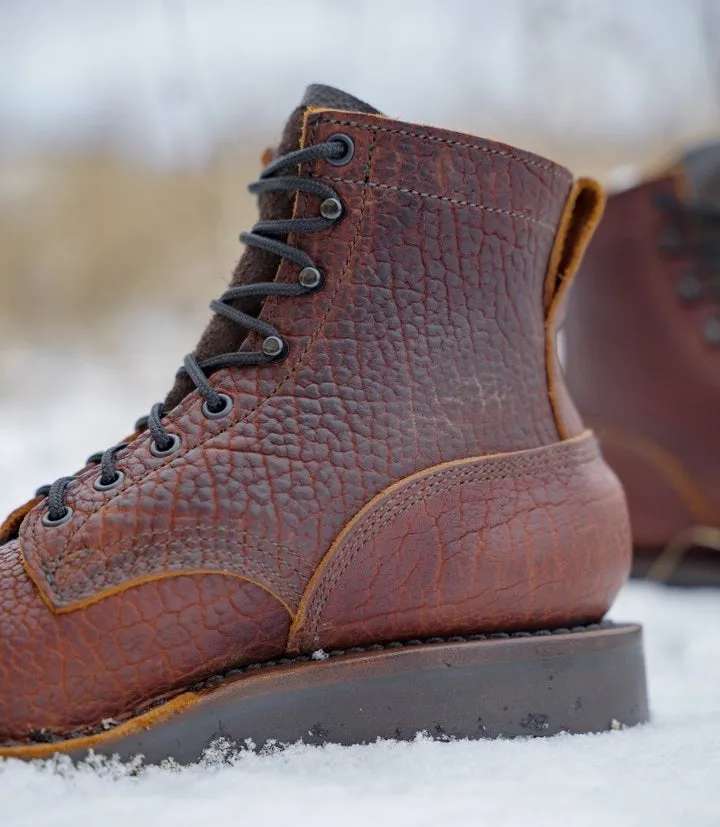 2025 Men's Handmade Bison Leather Boots