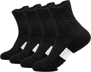 3 Pack Compression Basketball Socks Performance Cushioned Athletic Crew Socks Sports Running Cycling Socks