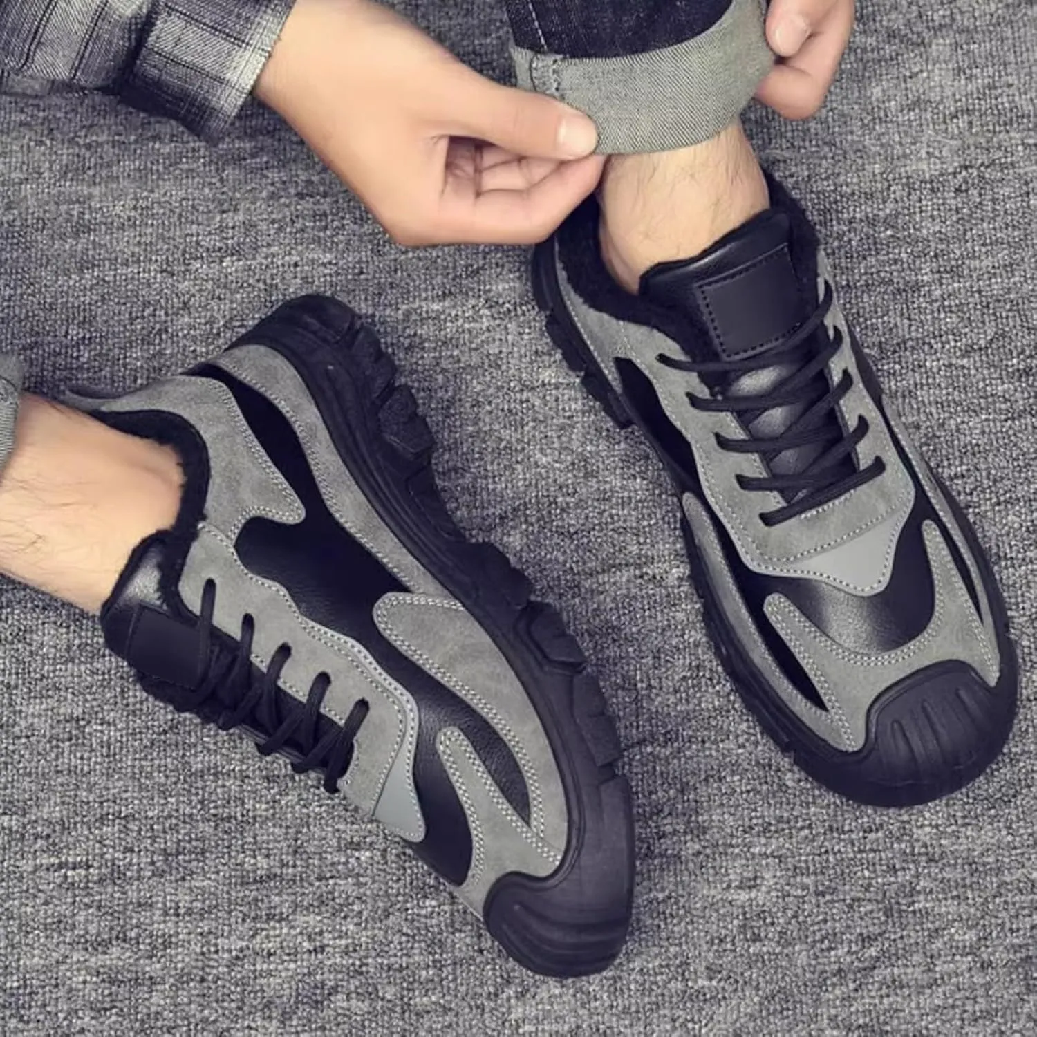Adult Sneaker Sports Casual Shoes Breathable Bottom Lightweight Comfortable Walking Cycling Flying Grounding Shoes