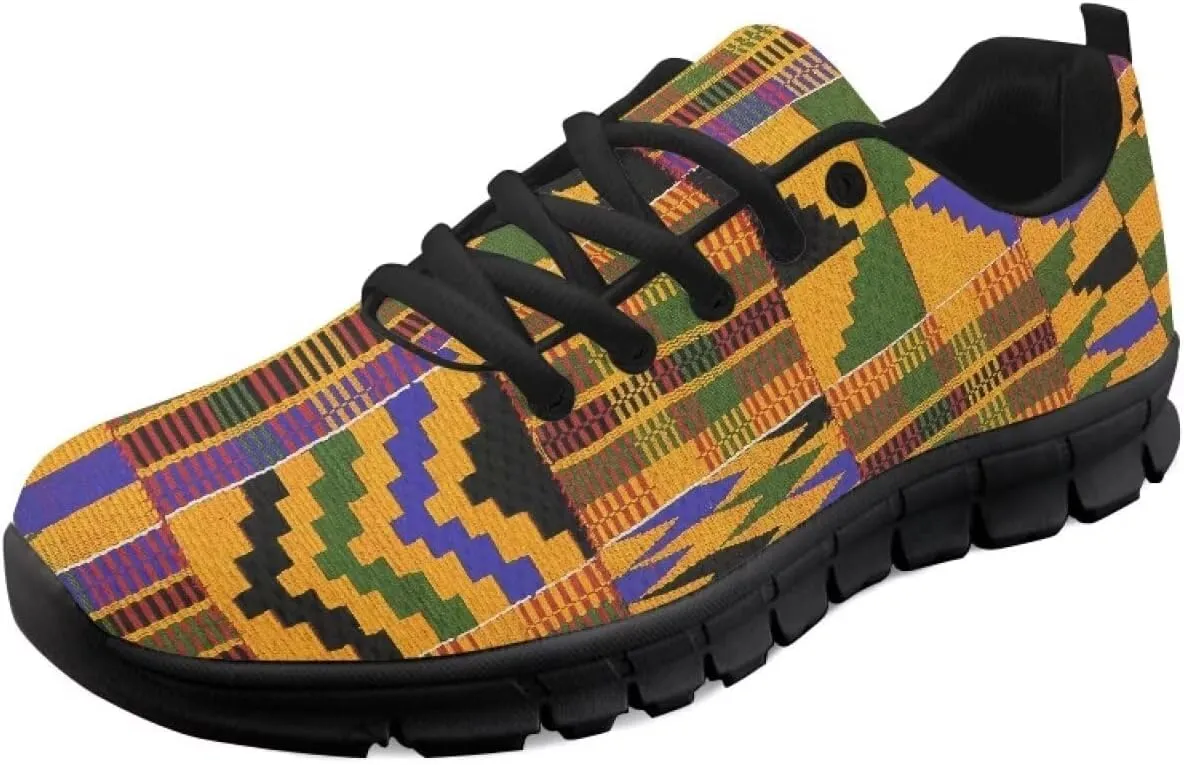 AmzPrint Women Indoor Cycling Shoes Bike Shoes Argyle Print Colorful Running Shoes for Women Comfortable Sneakers