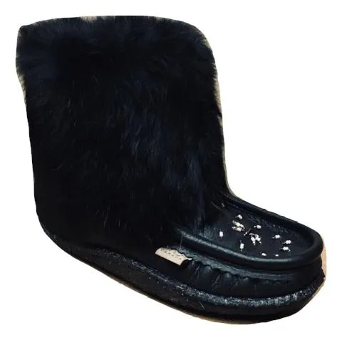 Ankle Nappa Leather Mukluks - Black