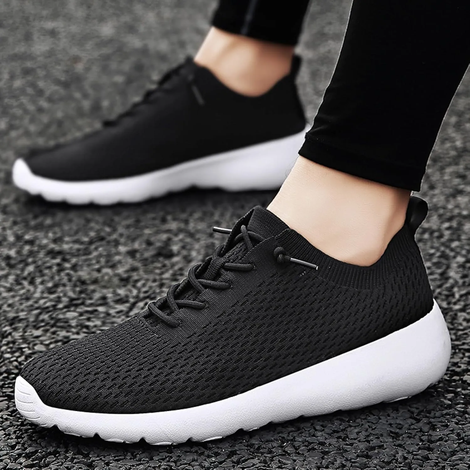 Athletic Fashion Sneakers for Men Comfortable Lightweight Casual Walking Shoe Hook and Loop Orthopedic Sneakers
