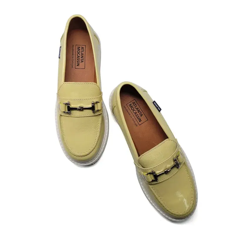 Atlanta Mocassin Soft Yellow Chunky Chain Loafer 17K