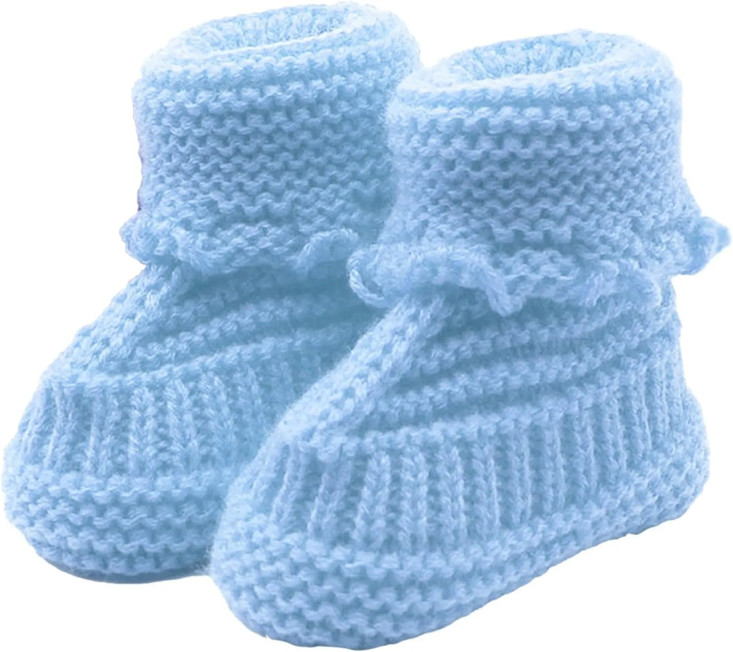 Baby Boys Girls Booties Newborn Infant Hand Knitting Crochet Cozy Shoes Non Slip Crib Booties Shoes Fall Winter