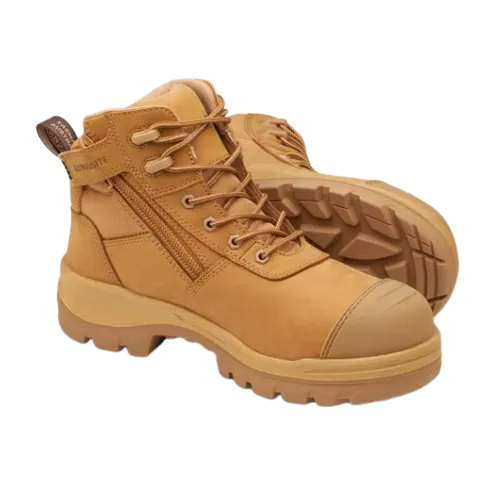 BLUNDSTONE 8550 Unisex RotoFlex Zip Safety Boot - Wheat