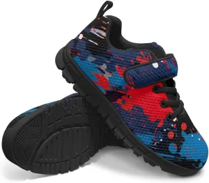 Boy's Single Buckle Sneakers,Teen Girl Anti-Skid Spring Walking Shoes Wear Resistant Sneakers for Jogging Cycling
