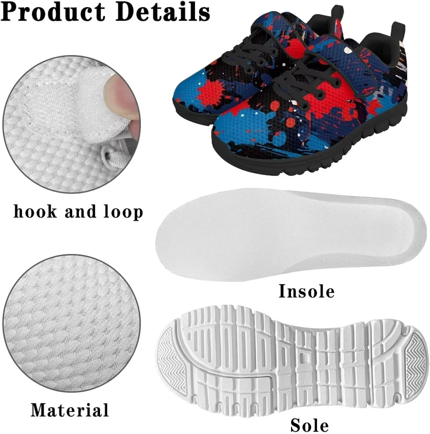 Boy's Single Buckle Sneakers,Teen Girl Anti-Skid Spring Walking Shoes Wear Resistant Sneakers for Jogging Cycling