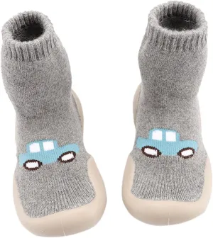 Boys Slip on Tennis Shoes Casual Socks Toddler Baby Soft First Indoor Cartoon Elastic Shoes Infant Walkers Baby Shoes Shoes for Girls Size 9 Toddler