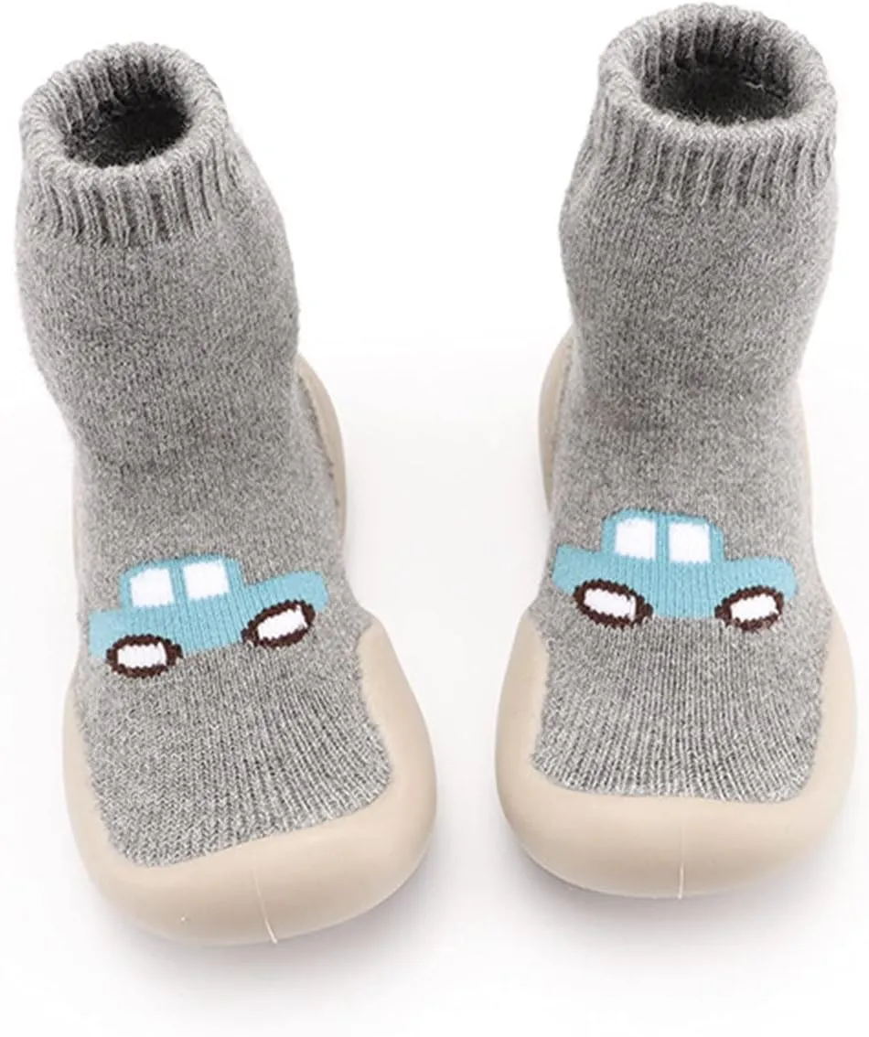 Boys Slip on Tennis Shoes Casual Socks Toddler Baby Soft First Indoor Cartoon Elastic Shoes Infant Walkers Baby Shoes Shoes for Girls Size 9 Toddler