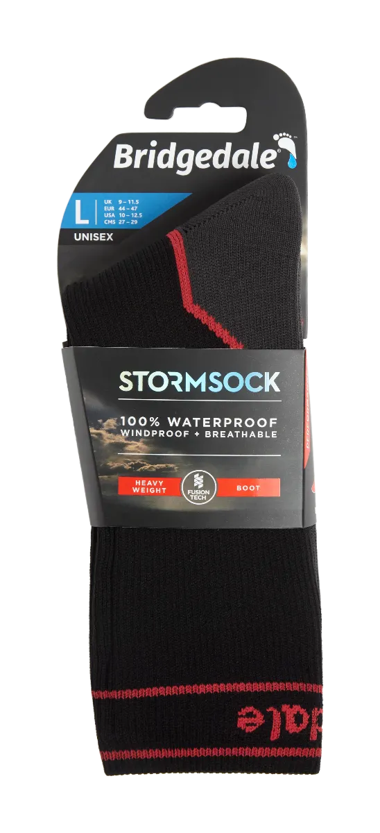Bridgedale Stormsock Heavyweight Waterproof Boot Sock-Black