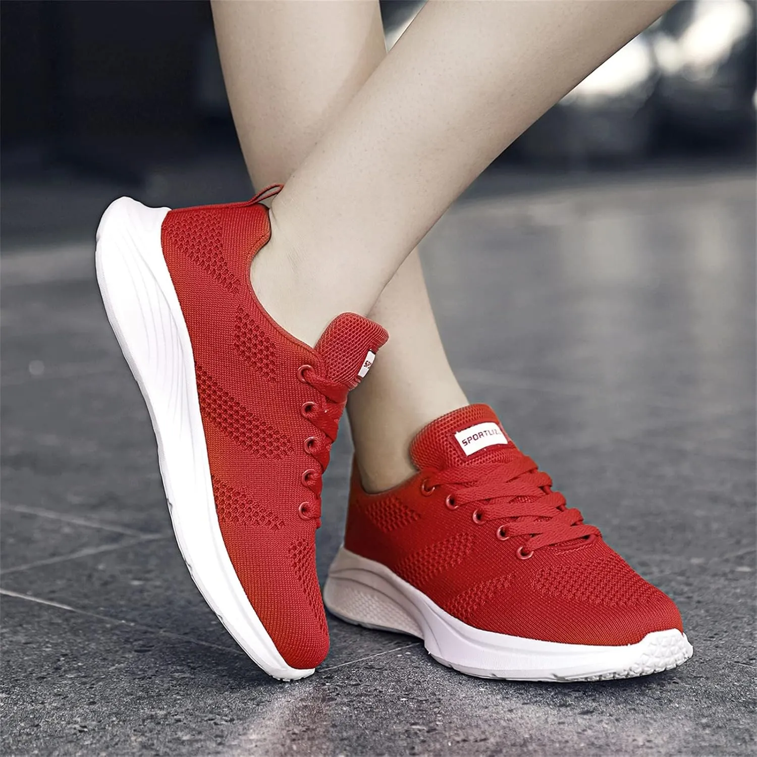 Casual Cycling Shoes Women Fashion Summer Women Sneakers Mesh Breathable Lightweight Flat Neon Sneakers Women