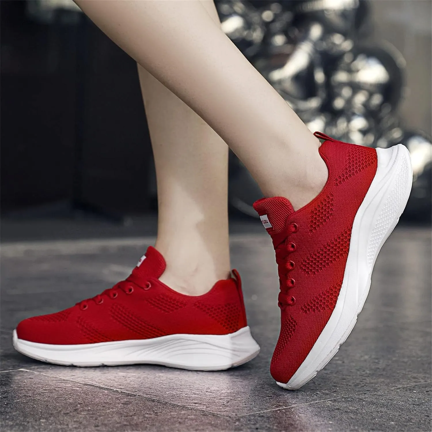 Casual Cycling Shoes Women Fashion Summer Women Sneakers Mesh Breathable Lightweight Flat Neon Sneakers Women