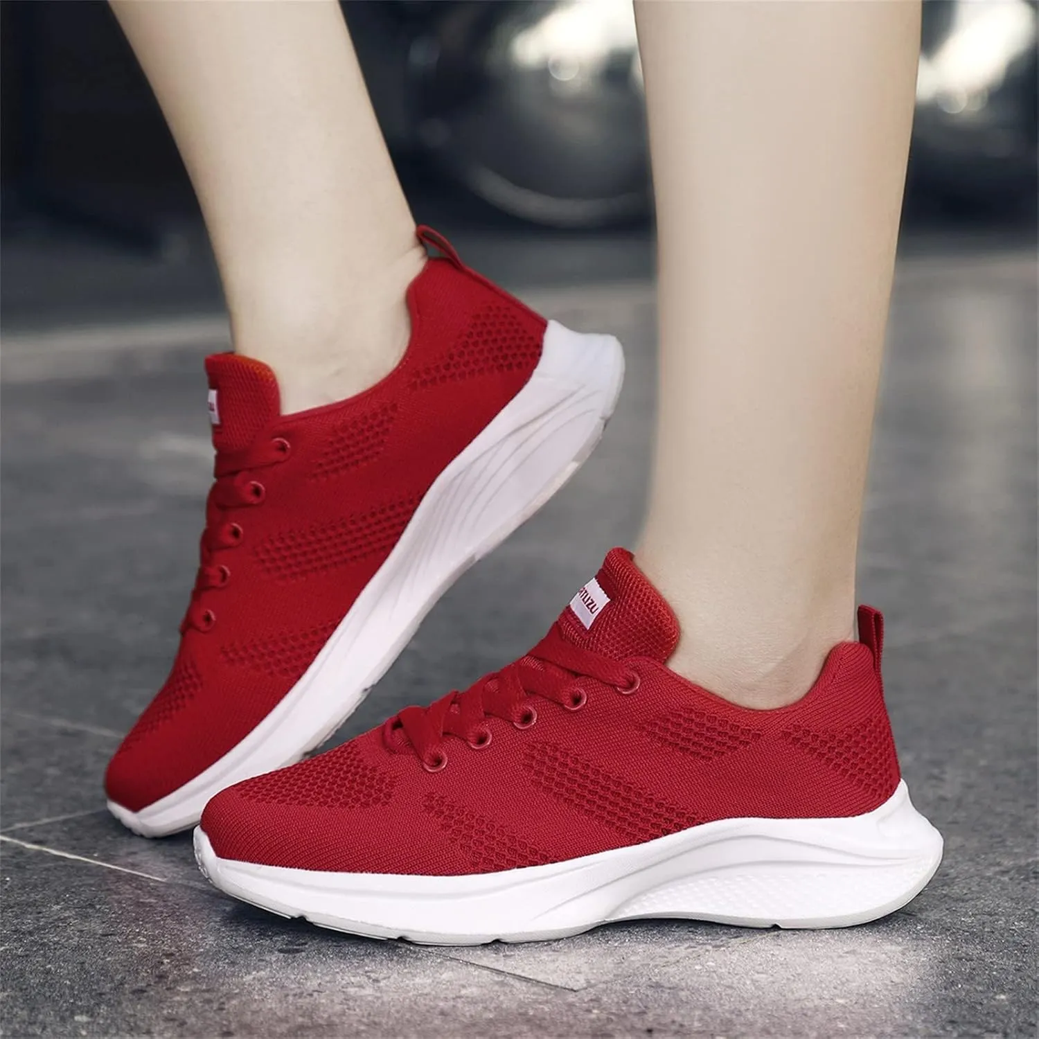 Casual Cycling Shoes Women Fashion Summer Women Sneakers Mesh Breathable Lightweight Flat Neon Sneakers Women
