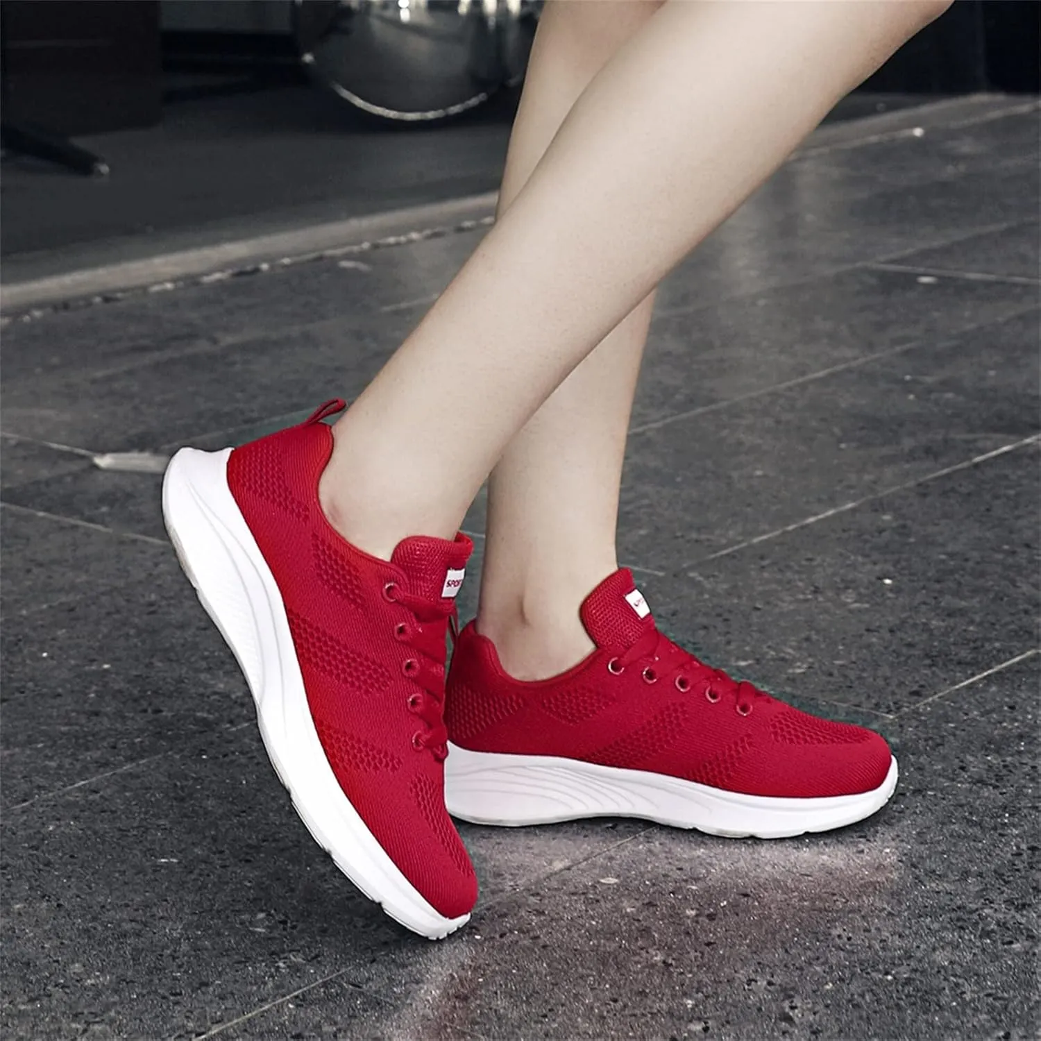 Casual Cycling Shoes Women Fashion Summer Women Sneakers Mesh Breathable Lightweight Flat Neon Sneakers Women