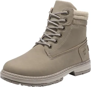 Cathalem Combat Boots for Women, Women's Work Waterproof Hiking Combat Boots Lace up Low Heel Booties Ankle Boots