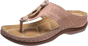 Cathalem Orthopedic Sandals for Women, Womens Fashion Flip Flops Wedge Platform Beach Shoes Dressy Summer Orthotic Flip Flops
