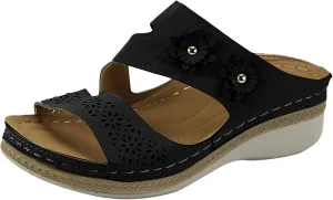 Cathalem Orthotic Sandals for Women Wide Flip Flops Wide Width Summer Shoes Beach Dressy Wedge Sandals