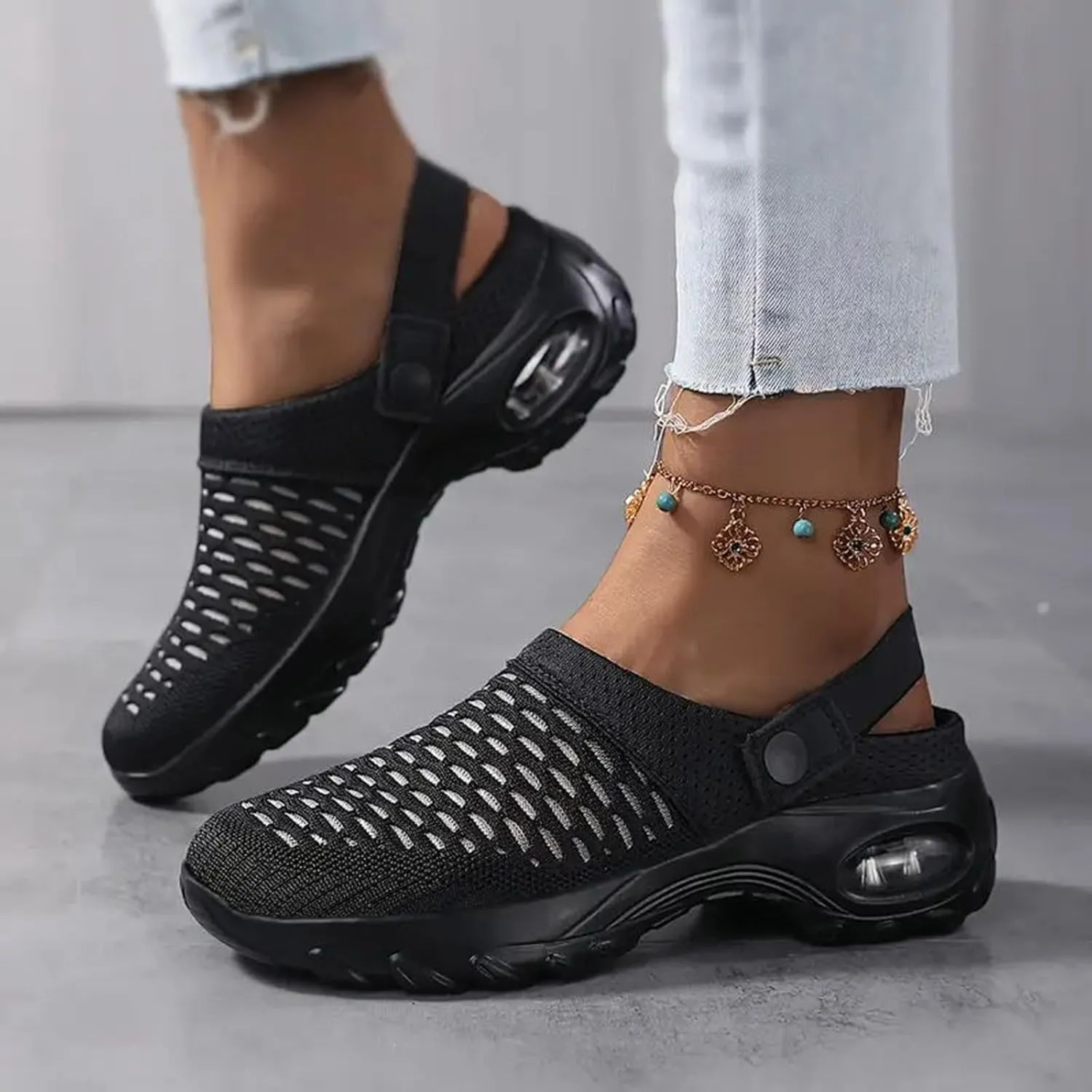 Cathalem Sandals Women Comfortable, Women's Orthopedic Clogs with Air Cushion Support to Reduce Back and Knee Pressure