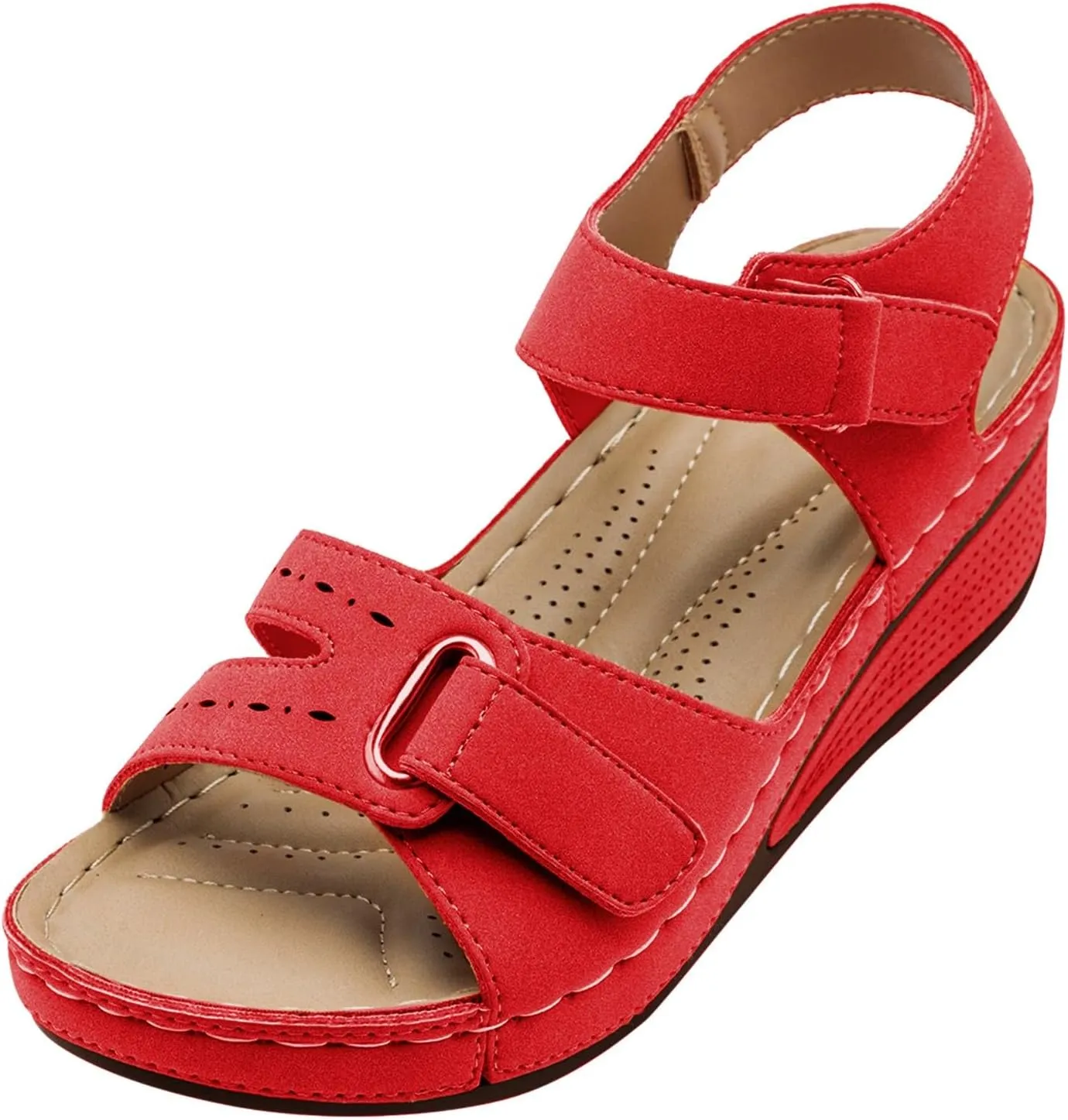 Cathalem Summer Sandals for Women 2024 Platform Arch Support Sandals Walking Sandals Womens Comfortable Fashion Sandals