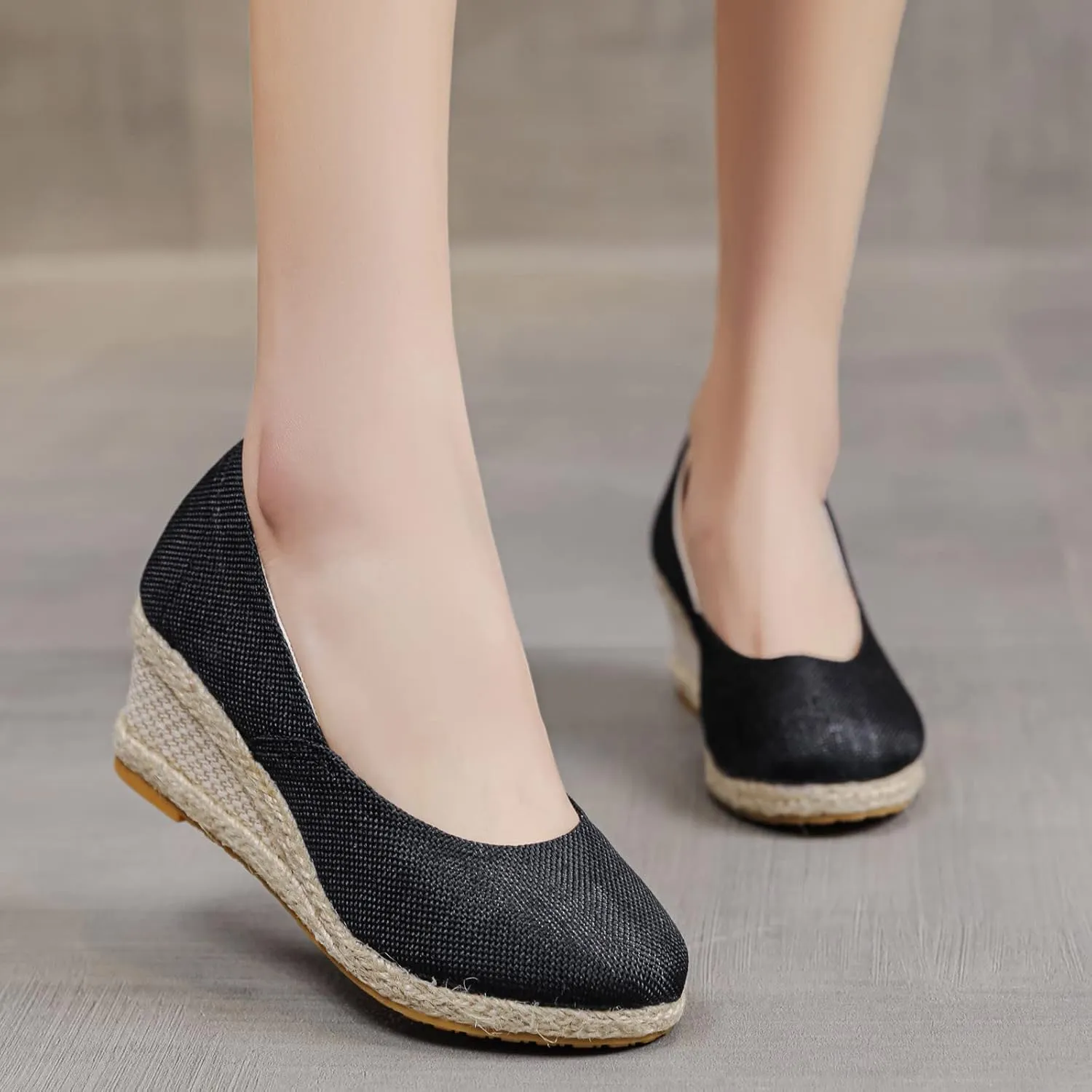 Cathalem Wedge Heels Sandals for Women, Ankle Strap Closed Toe Sandals Casual Buckle Strap Ladies Platform Summer Shoes