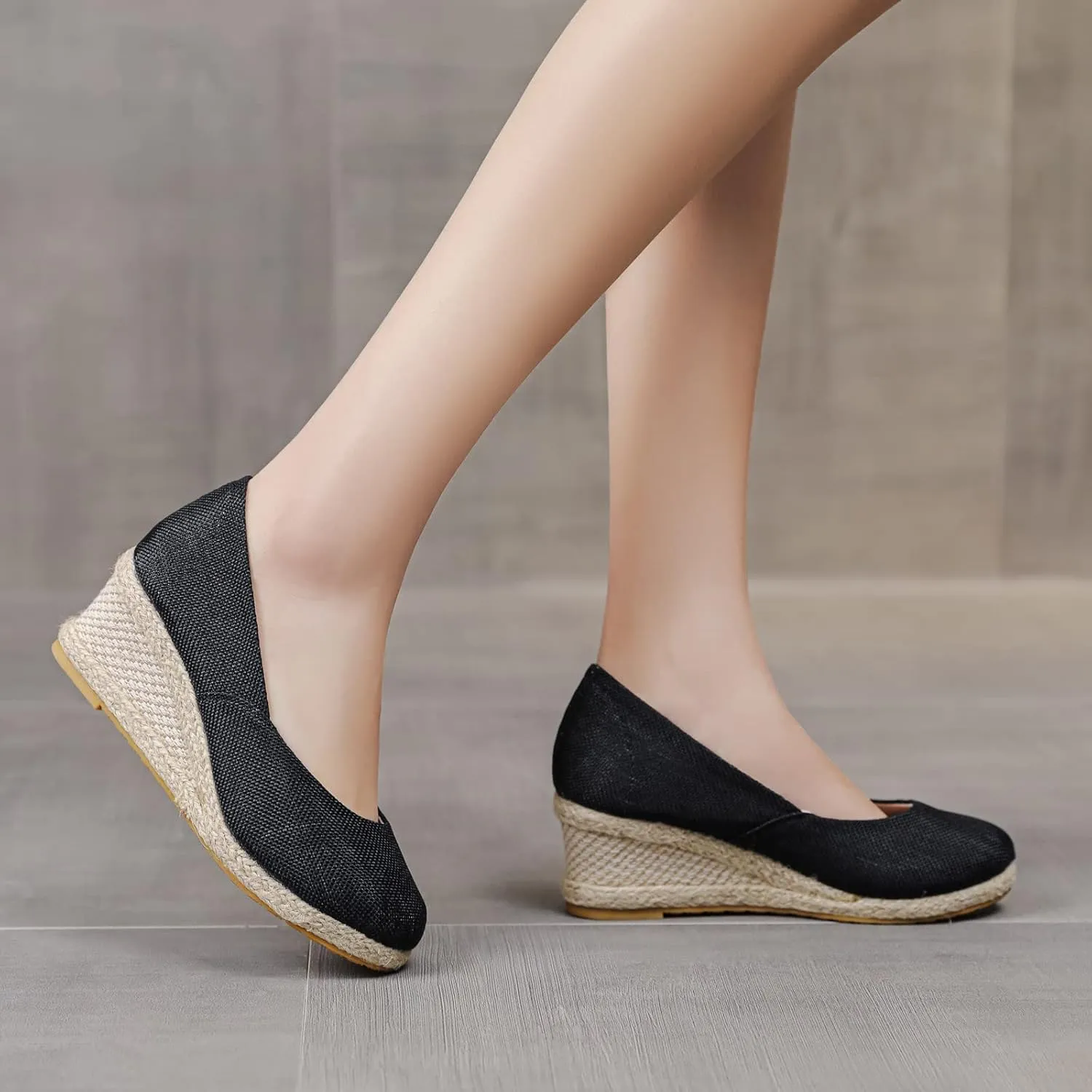 Cathalem Wedge Heels Sandals for Women, Ankle Strap Closed Toe Sandals Casual Buckle Strap Ladies Platform Summer Shoes