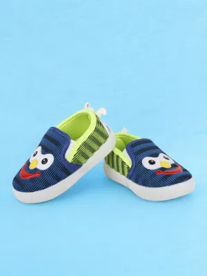 Cheerful Smiley Blue and Green Shoes For Boys