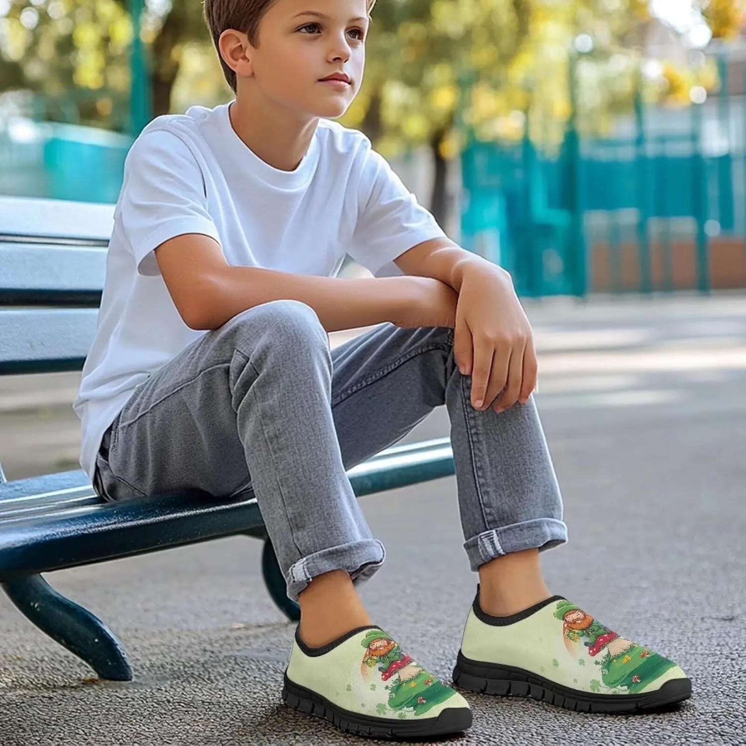 Children's Casual Sneakers,Spring Summer Slip On Flats Sports Shoes for School,Comfortable Hiking Cycling Shoes