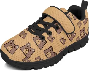 Children's Single Buckle Sneakers,Lightweight Fashion Tennis Shoes Anti-Skid Mesh Sneakers for Jogging Cycling