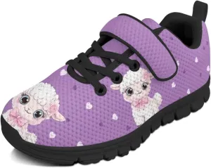 Children's Single Buckle Sneakers,Lightweight Fashion Tennis Shoes Anti-Skid Mesh Sneakers for Jogging Cycling