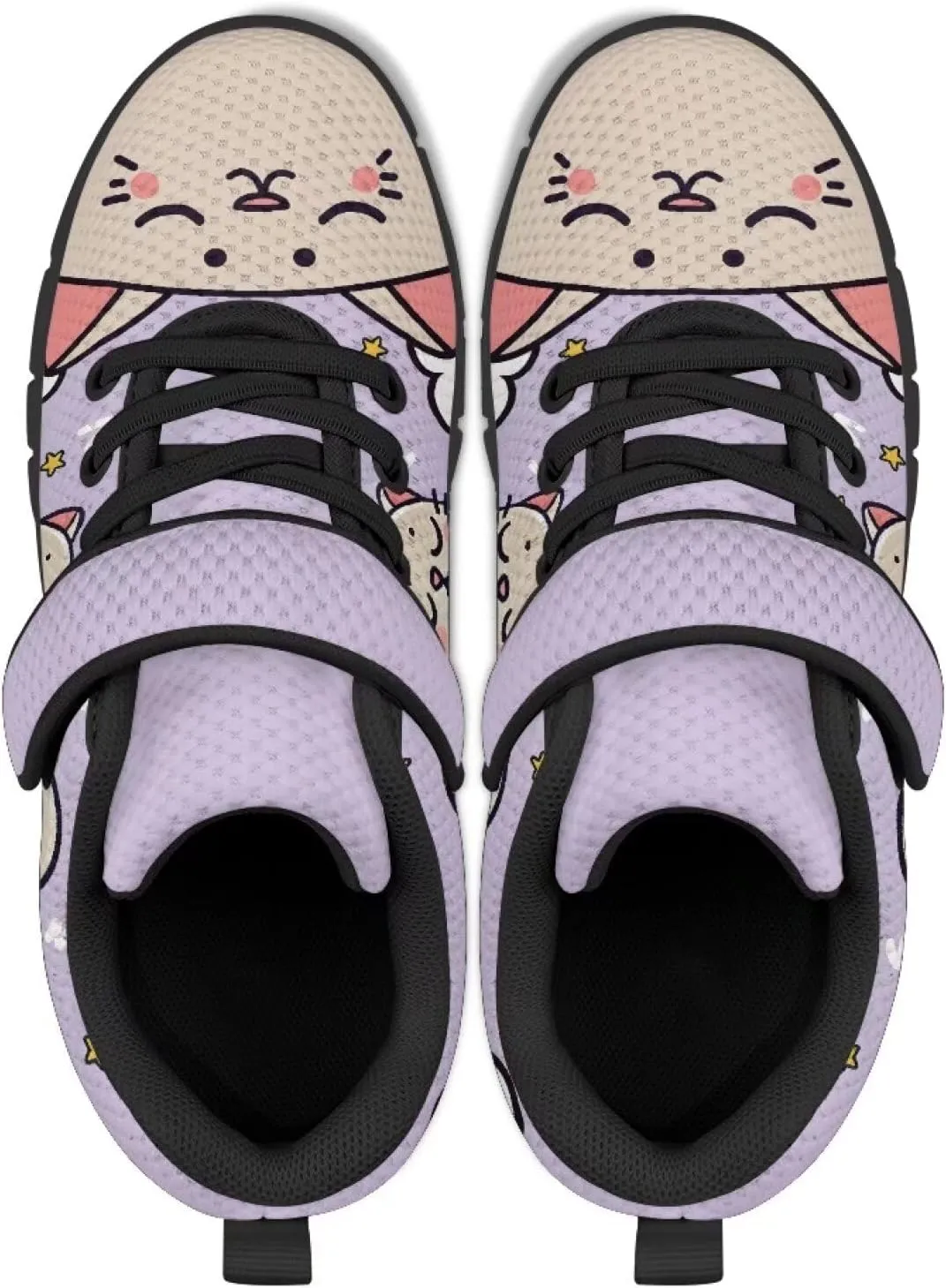 Children's Single Buckle Sneakers,Lightweight Fashion Tennis Shoes Anti-Skid Mesh Sneakers for Jogging Cycling
