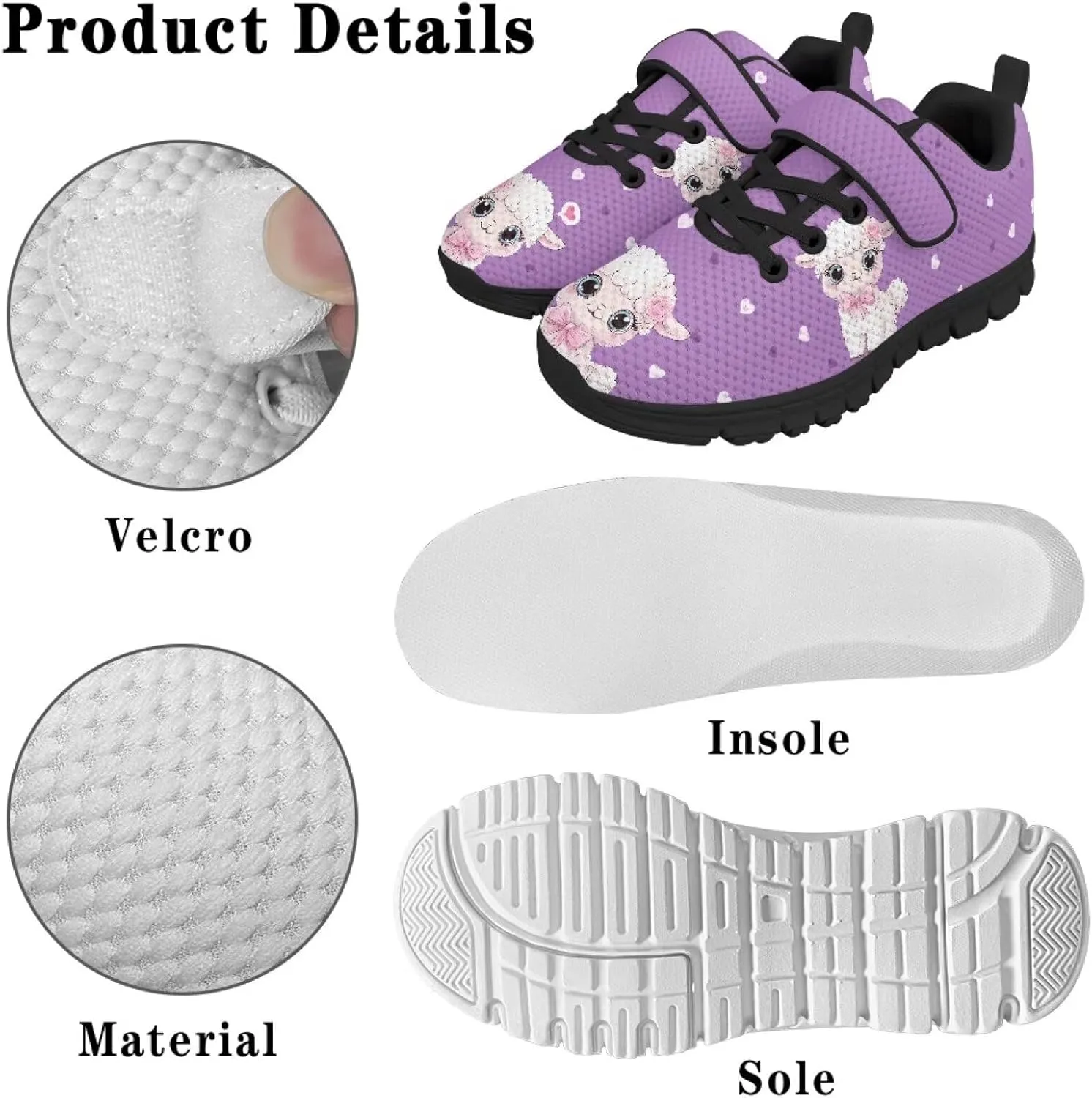 Children's Single Buckle Sneakers,Lightweight Fashion Tennis Shoes Anti-Skid Mesh Sneakers for Jogging Cycling
