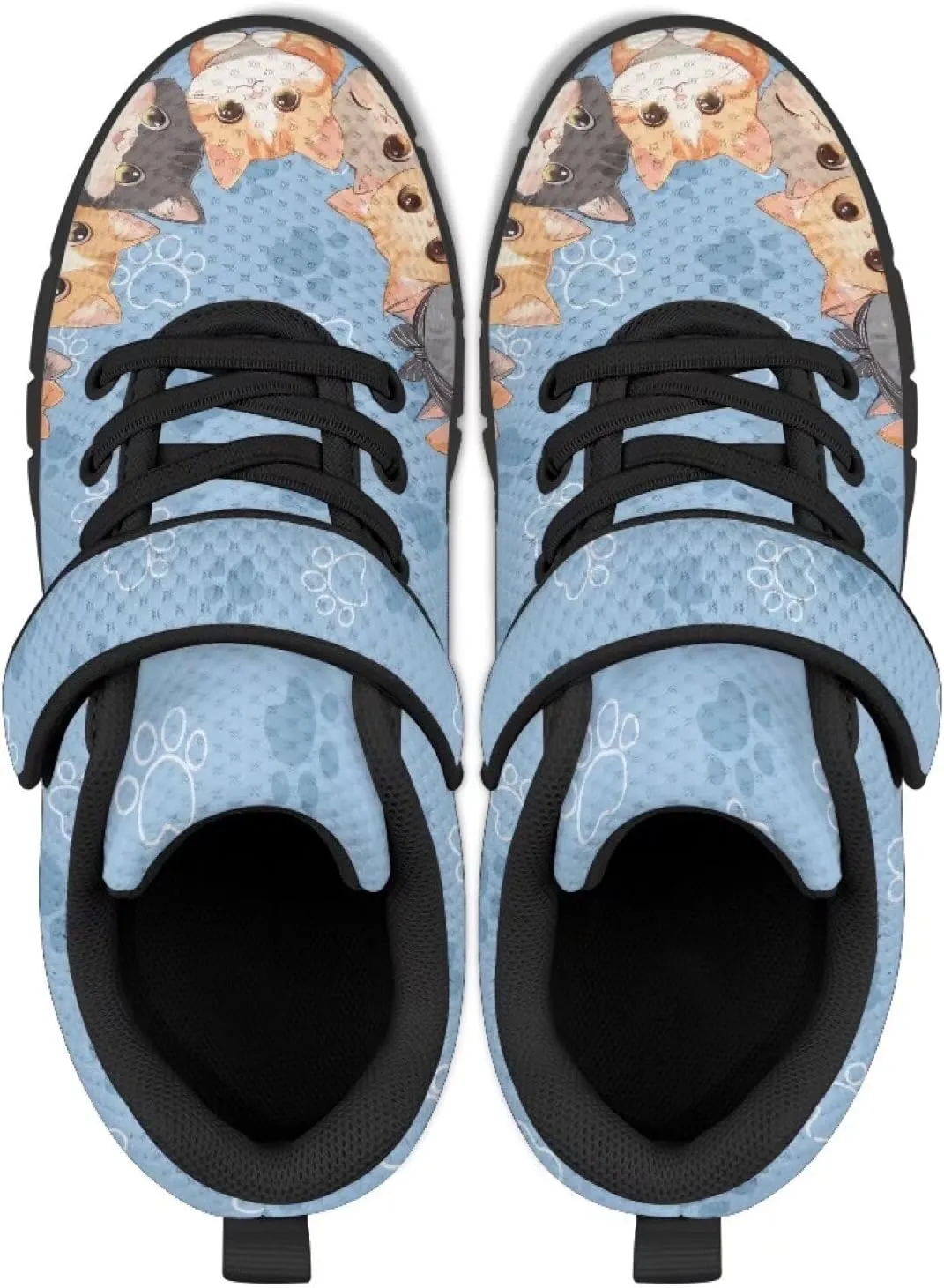 Children's Single Buckle Sneakers,Lightweight Fashion Tennis Shoes Anti-Skid Mesh Sneakers for Jogging Cycling