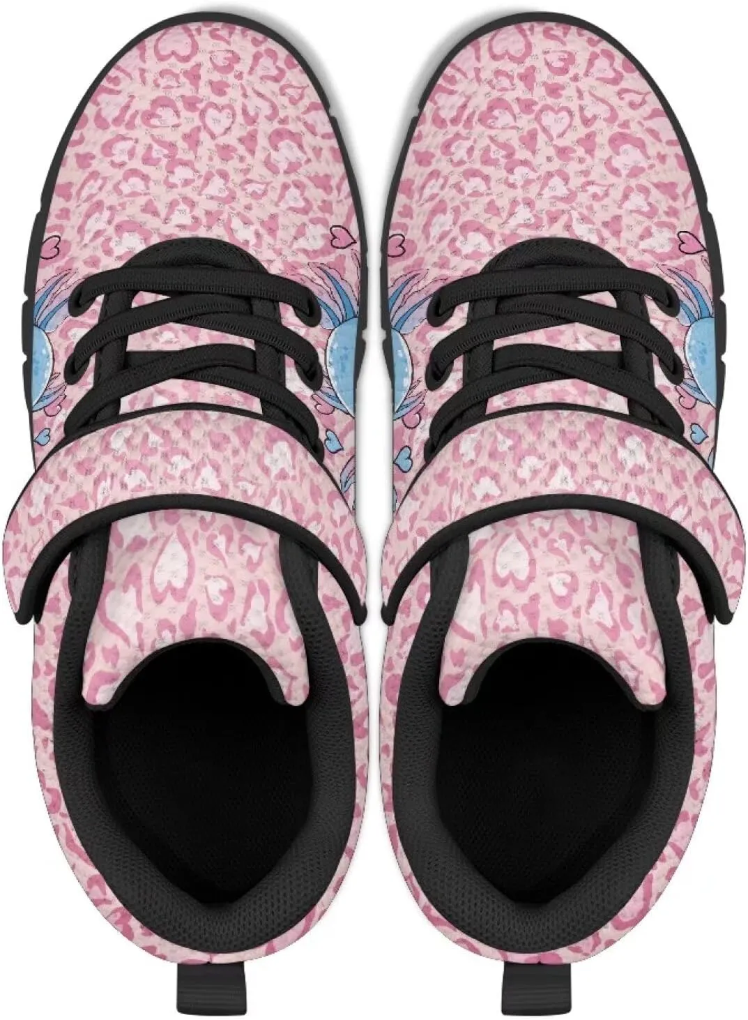 Children's Single Buckle Sneakers,Lightweight Fashion Tennis Shoes Anti-Skid Mesh Sneakers for Jogging Cycling