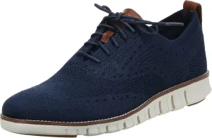 Cole Haan Men's Zerogrand Stitchlite Wingtip Oxford, Marine Blue/Ivory, 11.5 Medium US