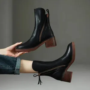 Danielle | Elegant Zip-Up Boots