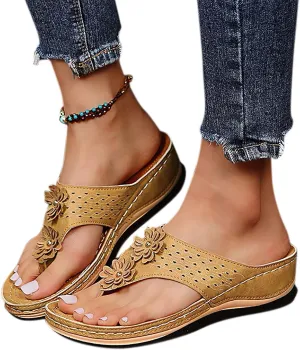 Eduavar Dressy Sandals Women, Sandals Women Dressy Summer Comfy Flip Flops Sandals Breathable Open Toe Flat Sandals
