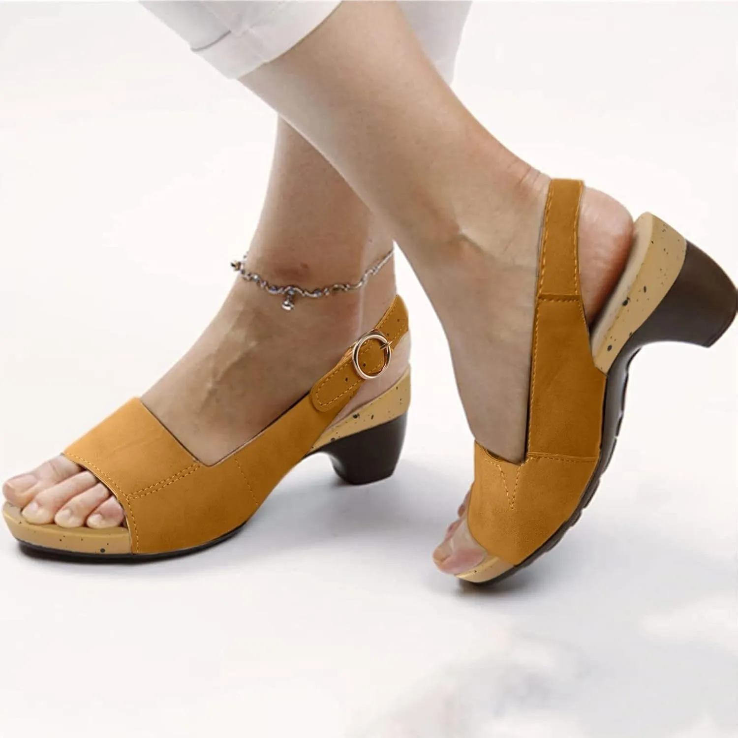 Eduavar Sandals for Women Casual Summer, Women's Ultra-Comfy Wedge Sandals Premium Orthopedic Open Toe Sandals