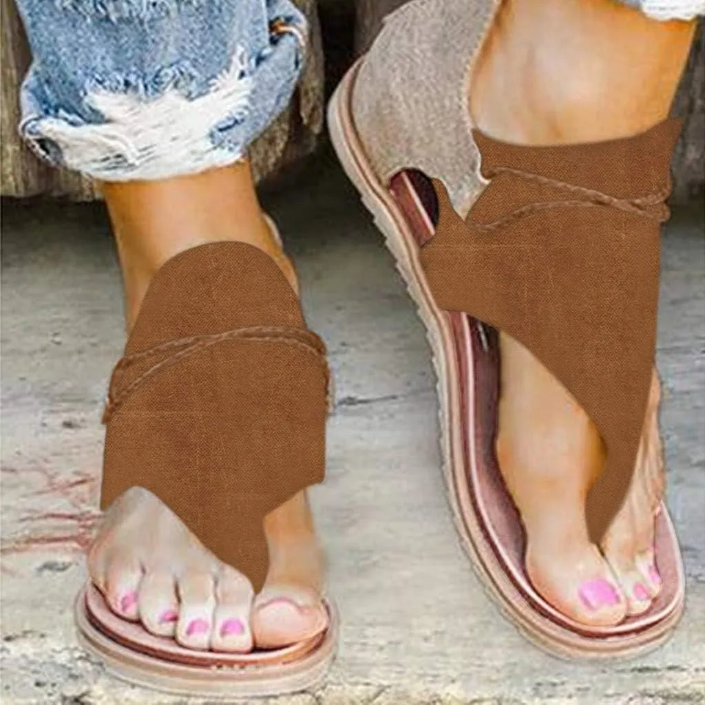 Eduavar Sandals for Women Dressy Summer, Gladiator Sandals for Women Flat Open Toe Flip Flops Suede Sandals Zip Up Sandals