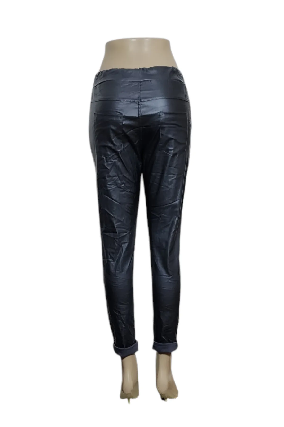Faux Leather Crinkle Jogger