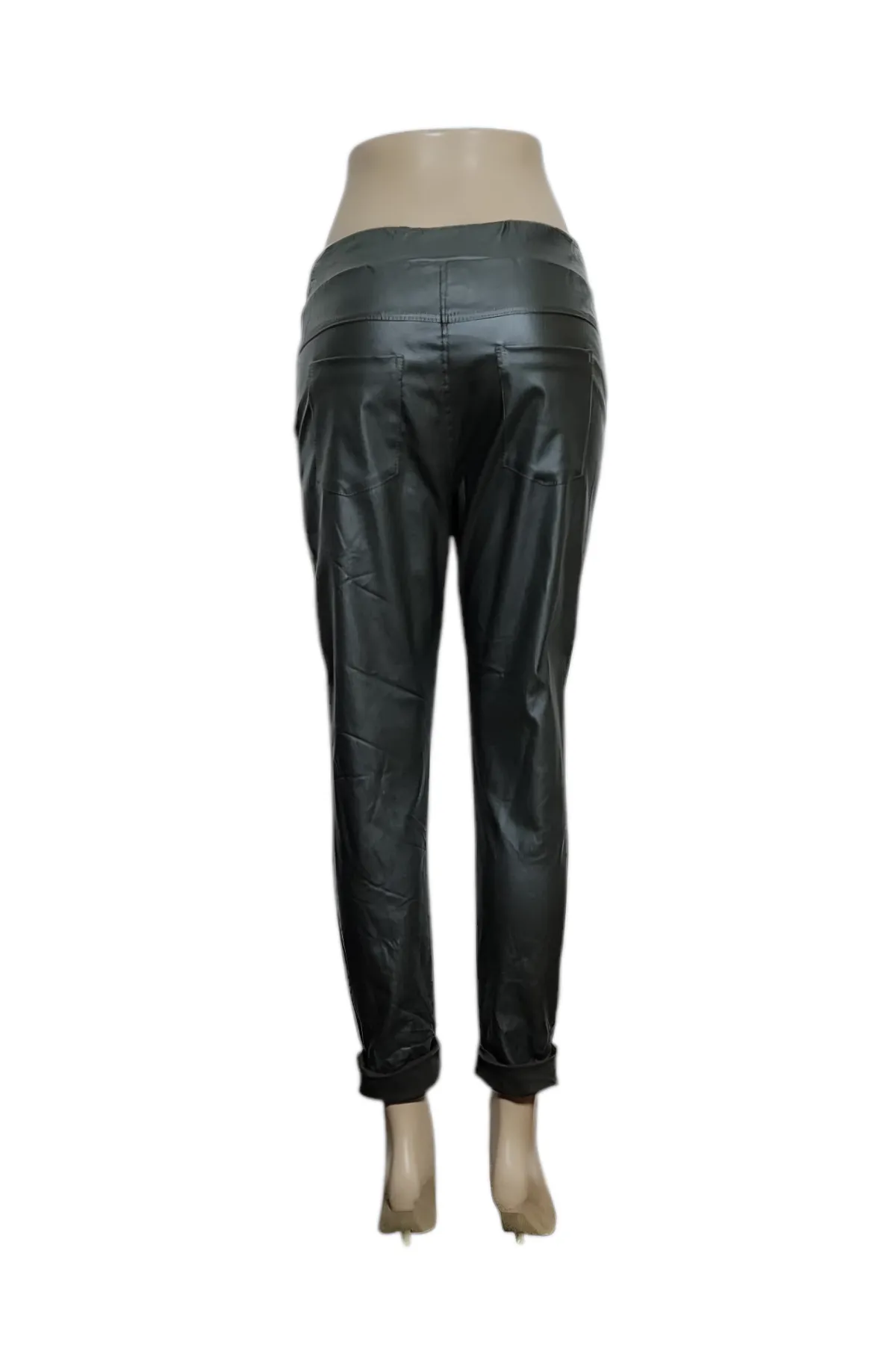 Faux Leather Crinkle Jogger