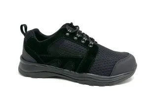 FITec 9718-1L Black - Men's Lace Walking Shoes with Slip Resistant Outsoles