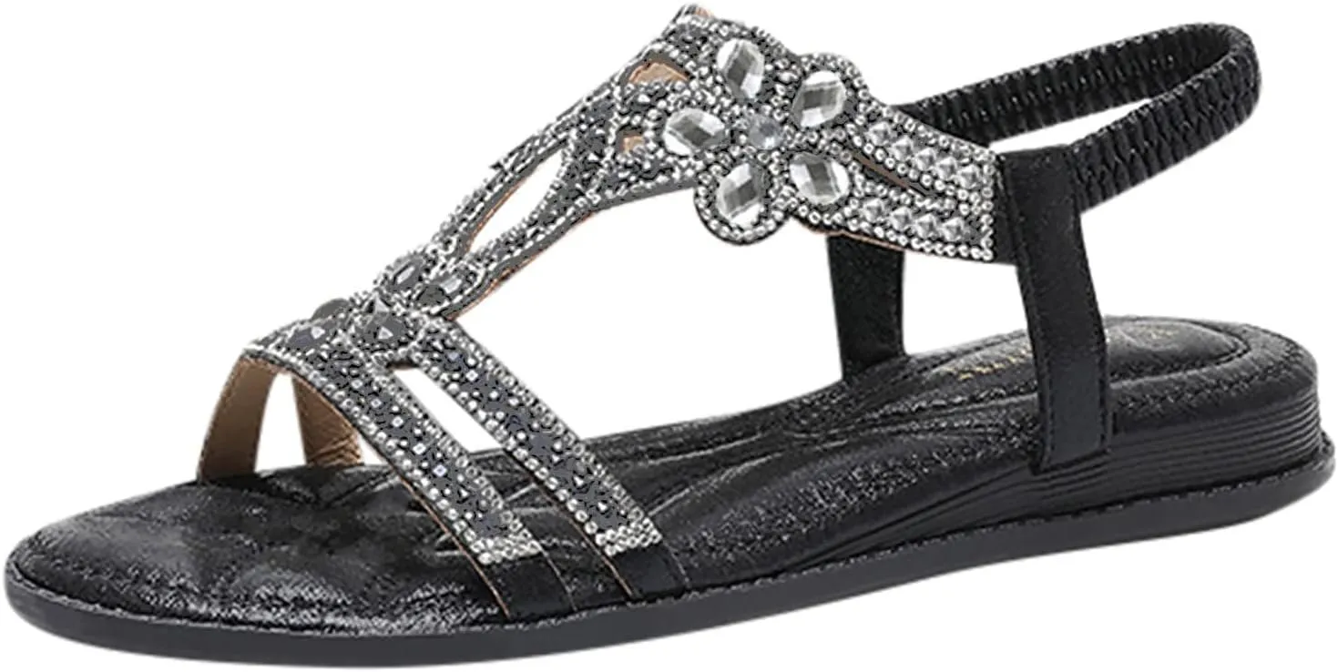 Flat Sandals for Women Dressy, Women's Platform Sandals Buckle Ankle Strap Open Toe Espadrilles Wedge Heels Sandals