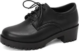 Gicoiz Platform Oxford Derby Women Round Toe Brogue Pumps