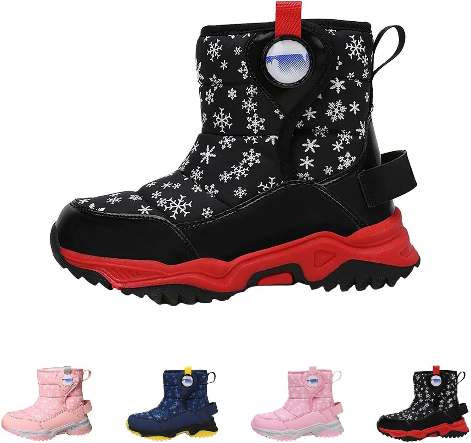 Girls Boys Snow Boots Outdoor Warm Comfortable Non Slip Mid Calf Padded Small Big Kids Winter Shoes Toddler Booties