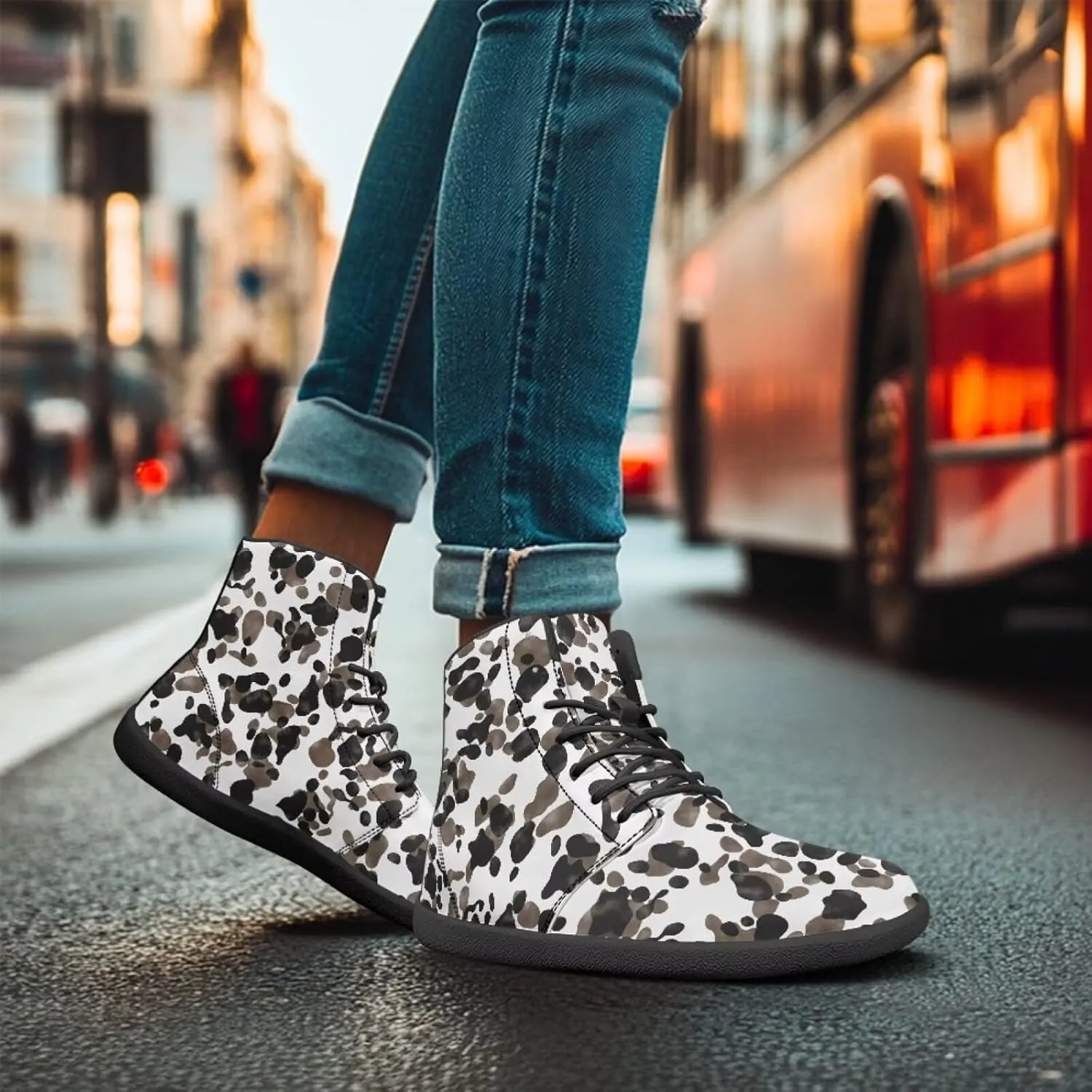 High Top Walking Shoes for Women Men Breathable Business Office Sneakers Flats Cycling Work Shoes