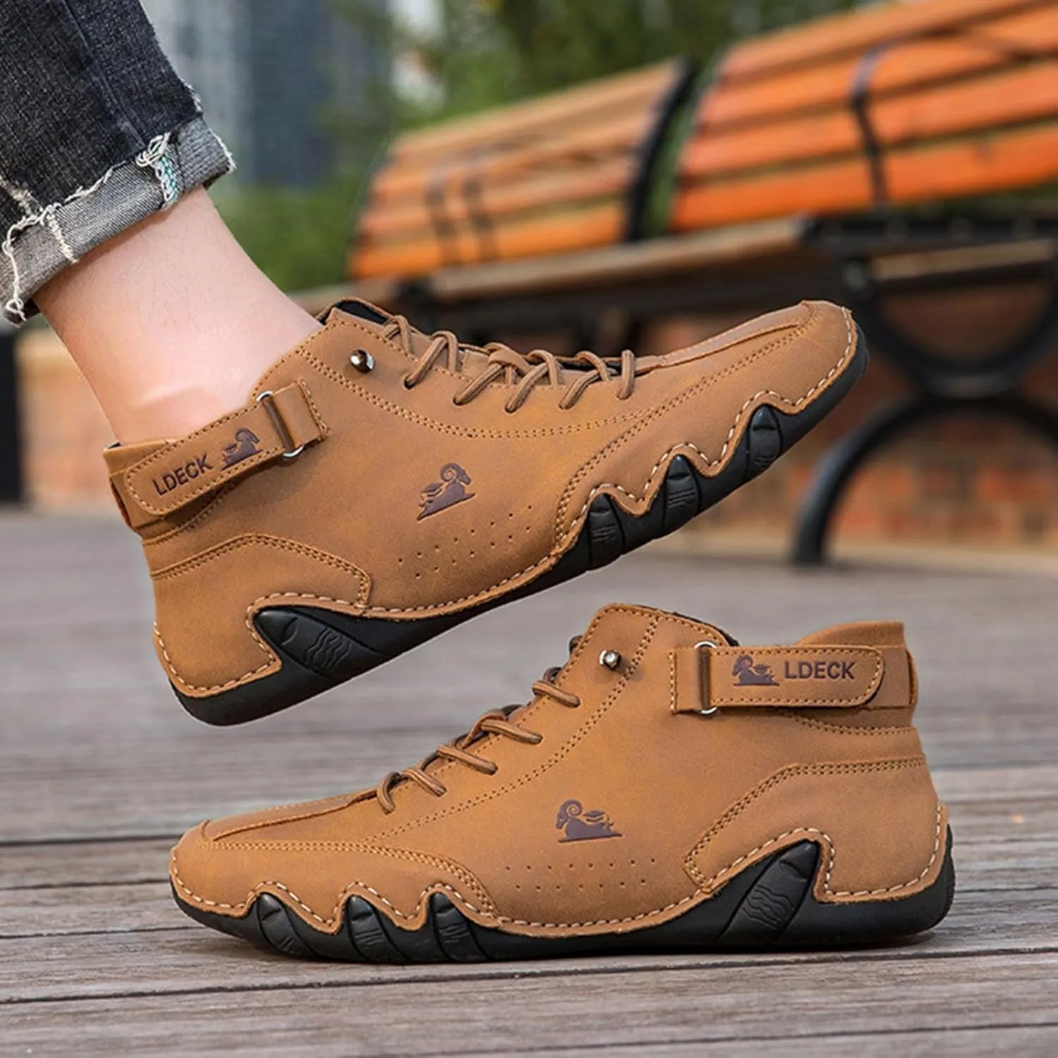 Hiking Shoes for Men Lightweight Driving Shoes Casual Non-Slip Walking Shoes Fashion Comfort Chukka Boots