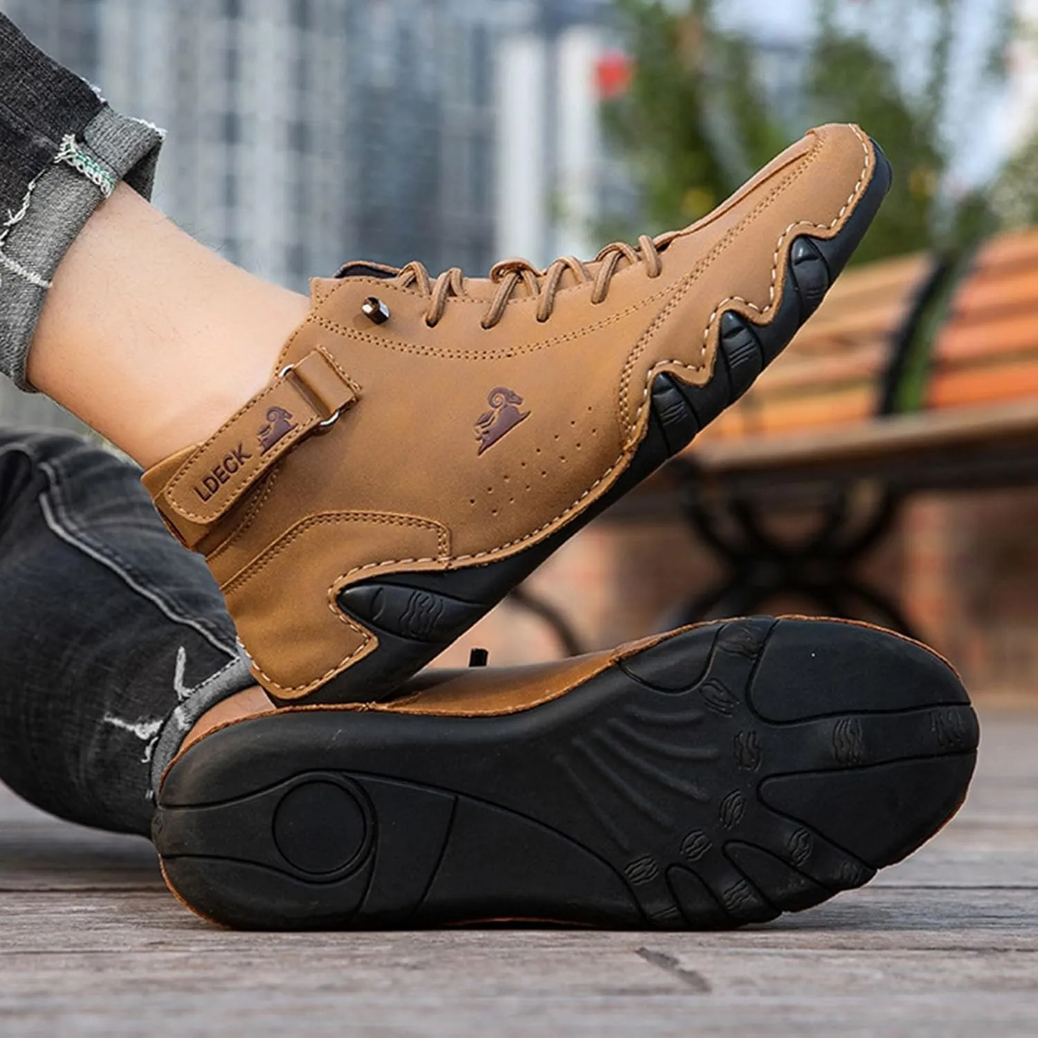 Hiking Shoes for Men Lightweight Driving Shoes Casual Non-Slip Walking Shoes Fashion Comfort Chukka Boots