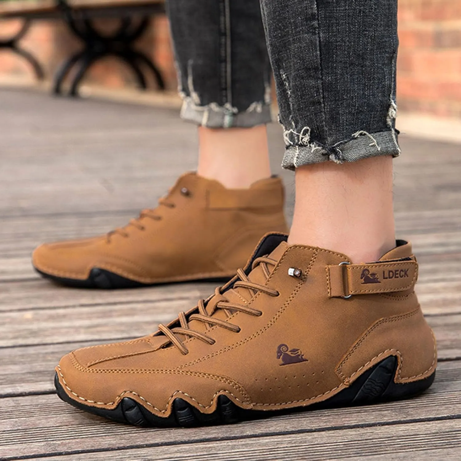 Hiking Shoes for Men Lightweight Driving Shoes Casual Non-Slip Walking Shoes Fashion Comfort Chukka Boots