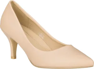 ILLUDE Classic Pointed Toe Pumps  Comfortable Low Stiletto Heel Pump Shoes  Cherry