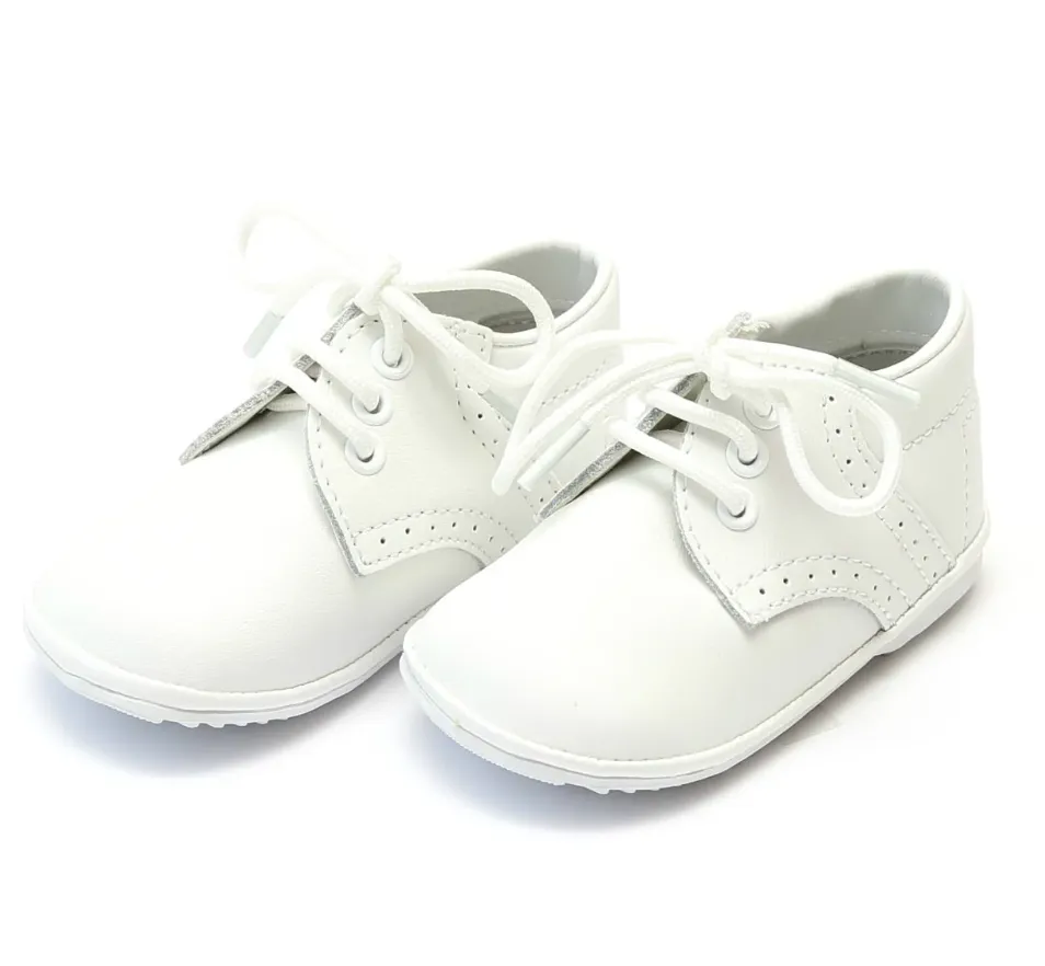 James Boy's White Leather Lace Up Shoe-2157 | L'Amour